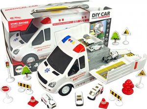Lean Sport Ambulans Transportowy Parking Dźwięki Światła Napęd Frykcyjny Autka Akcesoria 1