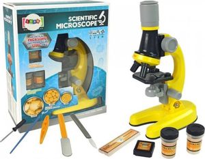 Lean Sport Mikroskop Dla Naukowca Zestaw Edukacyjny Żółty 100x 400x 1200x 1