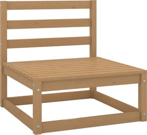 vidaXL 3-osobowa sofa ogrodowa, miodowy brąz, lite drewno sosnowe 3