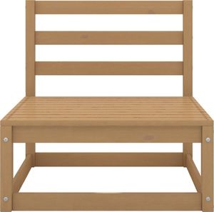 vidaXL 3-osobowa sofa ogrodowa, miodowy brąz, lite drewno sosnowe 4