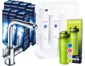 Aquaphor Zestaw promocyjny RO-101S MORION + bateria + butelka + wkłady na 2 lata 1
