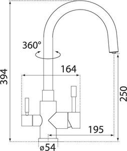 Bateria kuchenna Blue Water Palmira stojąca stal szlachetna szczotkowana (ART-Palmira - inox) 5