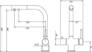 Bateria kuchenna Blue Water Apala stojąca chrom (BW-5901730616231) 8