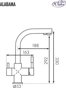 Bateria kuchenna Blue Water Alabama stojąca czarna (BW-5901730615760) 3