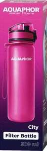 Aquaphor ZESTAW! Butelka filtrująca na wodę Aquaphor City różowa z zapasem filtów 2