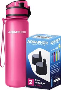 Aquaphor Butelka filtrująca Aquaphor City różowa z filtrami 2