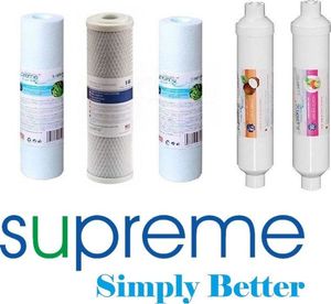 Supreme Komplet wkładów Premium RO6 z filtrem węglowym i mineralizatorem 3