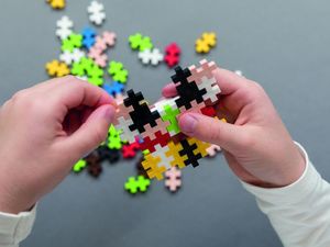 Plus Plus Plus-Plus, Mini Basic, Neon, Brokat, 2 płytki - 2400 szt - Edukacja 4