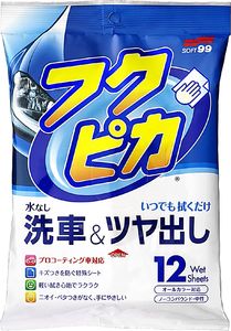 Soft99 Fukupika Wash & Wax Wipes, chusteczki do czyszczenia elementów zewnętrznych, 12szt. 1