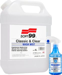 Soft99 Wash Mist 4L i Wash Mist 0,3L, wszechstronny środek do czyszczenia wnętrz 1
