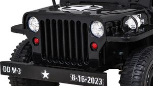 3Z Auto na akumulator Retro Wojskowy Czarny 12