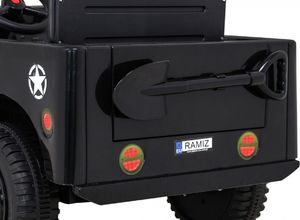 3Z Auto na akumulator Retro Wojskowy Czarny 13