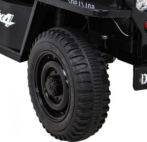 3Z Auto na akumulator Retro Wojskowy Czarny 14