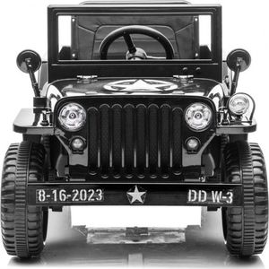 3Z Auto na akumulator Retro Wojskowy Czarny 2