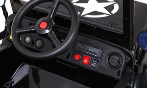 3Z Auto na akumulator Retro Wojskowy Czarny 9