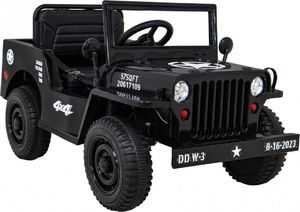 3Z Auto na akumulator Retro Wojskowy Czarny 10