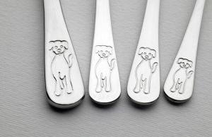 Gerlach Zestaw sztućców Bon Ton 4szt. Pieski 4