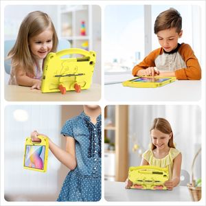 Etui na tablet Dux Ducis Etui SAMSUNG GALAXY TAB S6 LITE ( P610 / P615 ) Dux Ducis Panda Pancerne Silikonowe dla dzieci +Podstawka żółte 3
