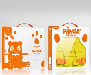 Etui na tablet Dux Ducis Etui SAMSUNG GALAXY TAB S6 LITE ( P610 / P615 ) Dux Ducis Panda Pancerne Silikonowe dla dzieci +Podstawka żółte 5