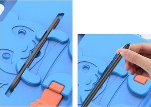 Etui na tablet Dux Ducis Etui APPLE IPAD AIR 4 / IPAD PRO 11 ( 2018 / 2020 / 2021 ) Dux Ducis Panda Pancerne Silikonowe dla dzieci +Podstawka żółte 10