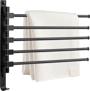 Wieszak na ręczniki łazienkowy Tyros czarny loftowy 1