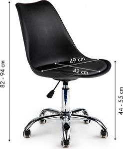 Krzesło biurowe ModernHome PC-009 Czarne 5