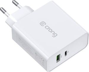 Ładowarka Crong 1x USB-A 1x USB-C 2.4 A (CRG-TUSBAC45-WHI) 1