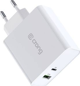 Ładowarka Crong 1x USB-A 1x USB-C 2.4 A (CRG-TUSBAC45-WHI) 4