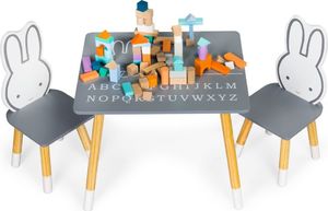 Ecotoys Stół stolik +2 krzesła meble dla dzieci zestaw Ecotoys 9