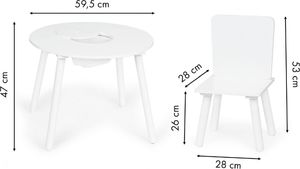 Ecotoys Stół stolik +2 krzesła meble dla dzieci komplet Ecotoys 5