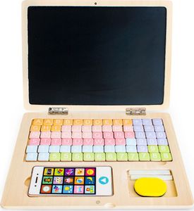 Ecotoys Drewniany laptop edukacyjny tablica magnetyczna Ecotoys 1