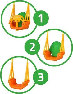 Huśtawka Ecotoys Huśtawka dziecięca ogrodowa domowa dla dzieci 3w1 4
