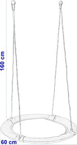 Huśtawka Huśtawka ogrodowa bocianie gniazdo ROMEK kolorowa 60cm 9