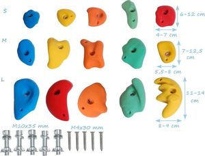 Just Fun Kamienie do wspinaczki L 5szt. 2