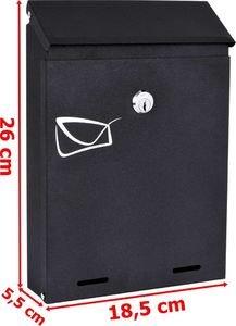 Skrzynka na listy ODVIN - czarna 13