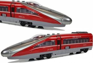 Lean Sport Import LEANToys Pociąg Pendolino z Naciągiem Czerwony z Dźwiękiem i Światłami 1