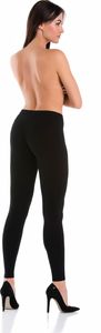 Teyli Legginsy damskie bawełniane Classico czarne Czarny 3XL 4