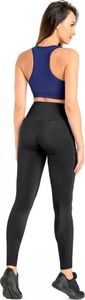 Teyli Legginsy damskie sportowe Yoggi czarne Czarny 6XL 2