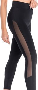 Teyli Legginsy sportowe z siateczką Mappy czarne M Czarny 5