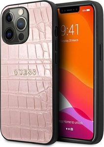 Guess Guess GUHCP13LPCRBPI iPhone 13 Pro / 13 6,1" różowy/pink Croco Strap Collection 1