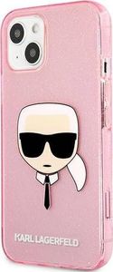 Karl Lagerfeld Karl Lagerfeld KLHCP13SKHTUGLP iPhone 13 mini 5,4" różowy/pink hardcase Glitter Karl`s Head 2