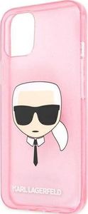 Karl Lagerfeld Karl Lagerfeld KLHCP13SKHTUGLP iPhone 13 mini 5,4" różowy/pink hardcase Glitter Karl`s Head 6