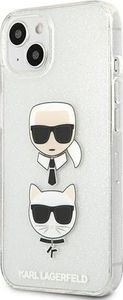 Karl Lagerfeld Karl Lagerfeld KLHCP13SKCTUGLS iPhone 13 mini 5,4" srebrny/silver hardcase Glitter Karl`s & Choupette 2