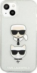 Karl Lagerfeld Karl Lagerfeld KLHCP13SKCTUGLS iPhone 13 mini 5,4" srebrny/silver hardcase Glitter Karl`s & Choupette 3