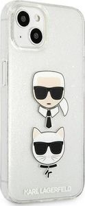 Karl Lagerfeld Karl Lagerfeld KLHCP13SKCTUGLS iPhone 13 mini 5,4" srebrny/silver hardcase Glitter Karl`s & Choupette 4