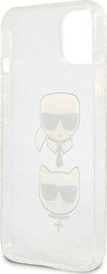 Karl Lagerfeld Karl Lagerfeld KLHCP13SKCTUGLS iPhone 13 mini 5,4" srebrny/silver hardcase Glitter Karl`s & Choupette 7