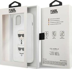 Karl Lagerfeld Karl Lagerfeld KLHCP13SKCTUGLS iPhone 13 mini 5,4" srebrny/silver hardcase Glitter Karl`s & Choupette 8