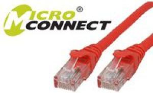 MicroConnect Patchcord U/UTP, CAT6, 1m, czerwony (UTP601RBOOTED) 1