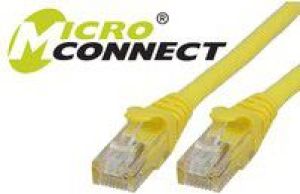 MicroConnect Patchchord U/UTP, CAT6, żółty 1m (UTP601YBOOTED) 1