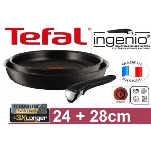 Patelnia Tefal zestaw Expertise Pan Titanium Excellence 24 28cm 2szt. 2